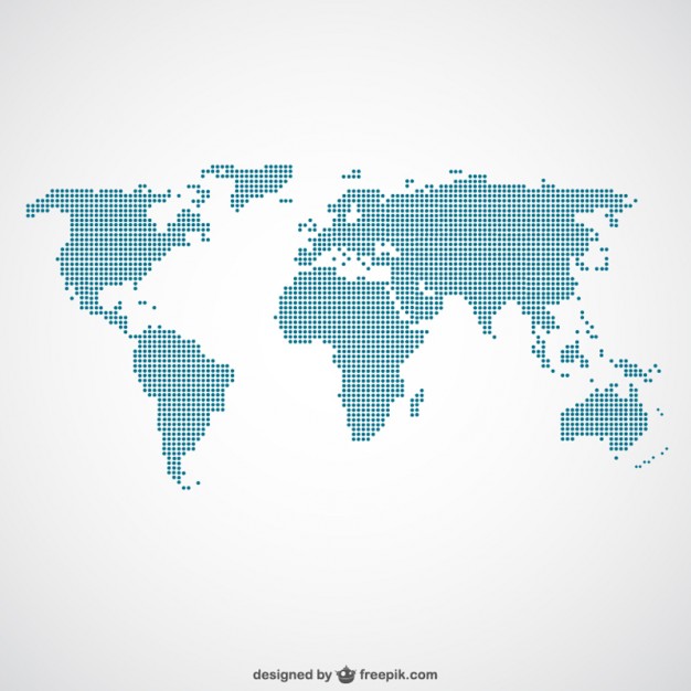 626x626 World Map Dots Template Vector Free Download