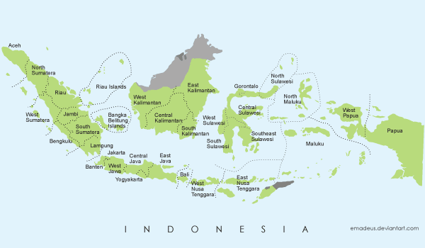 600x350 Free Vector Map Of Indonesia