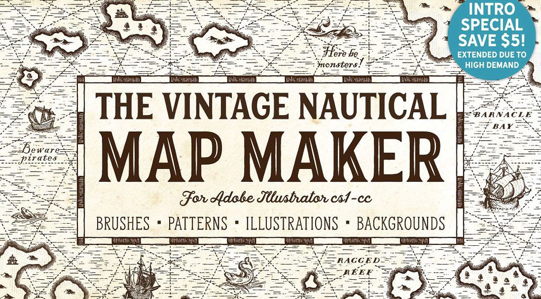1068x591 Vintage Nautical Map Templates Old Maps Map Maker, Map Creator