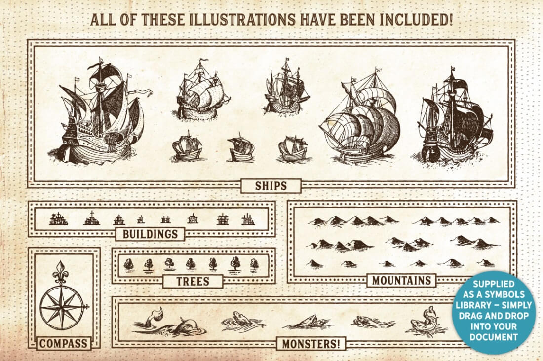 1100x732 Expired Map Vector The Vintage Nautical Map Maker