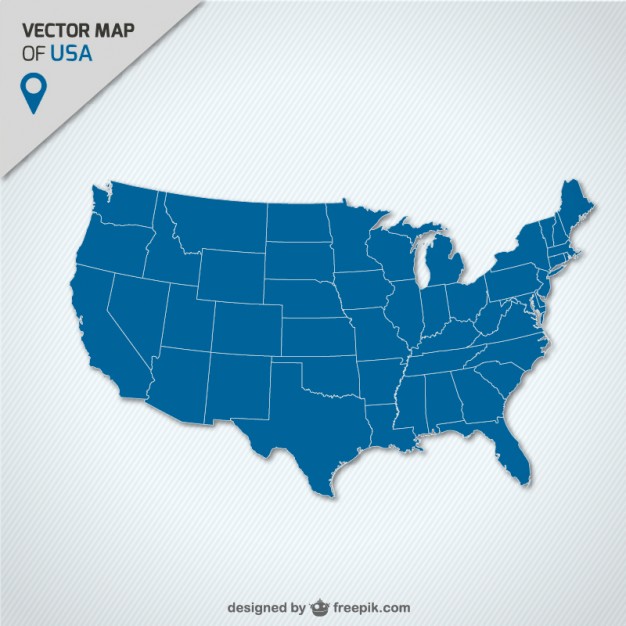 626x626 Usa Blue Map Vector Free Download