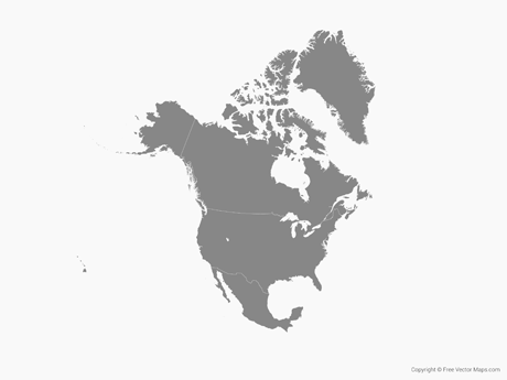 460x345 Vector Maps Of North America Free Vector Maps