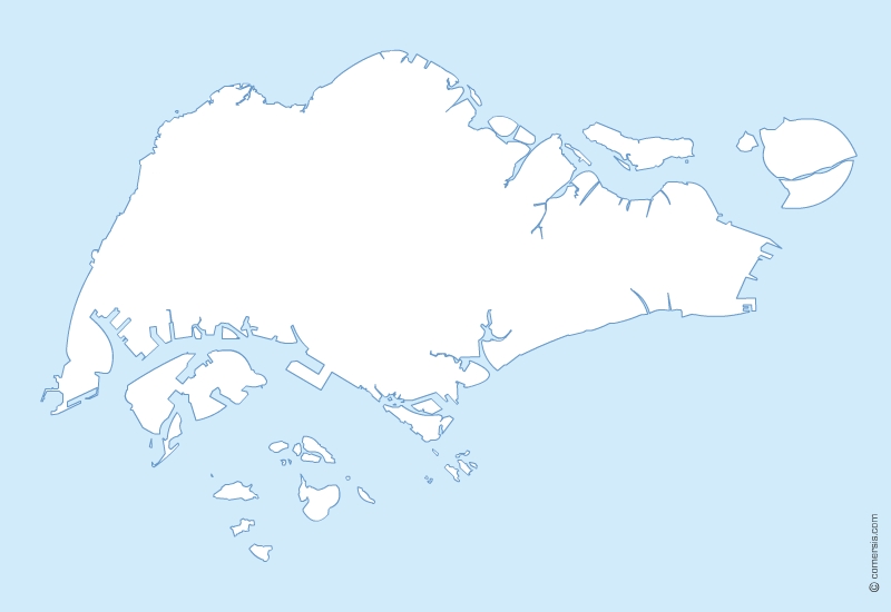 800x550 Free Vector Map Of Singapore