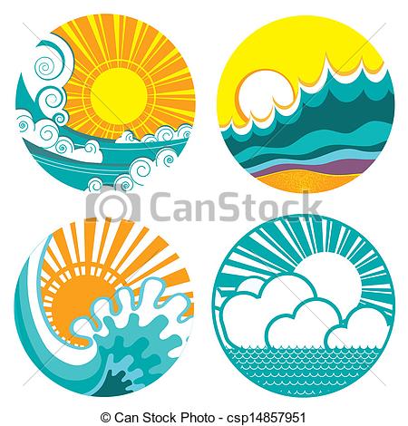 Iconos, Sol, Vector, Mar, Vista Marina, Waves 450x470 Iconos, Sol, Vector, Mar, Vista Marina, Waves