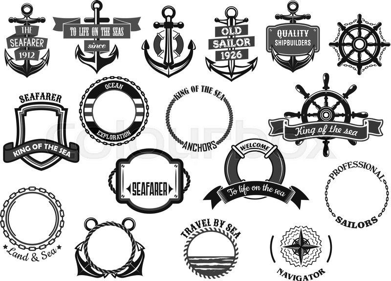 800x576 Nautical Seafarer And Marine Sailor Stock Vector Colourbox