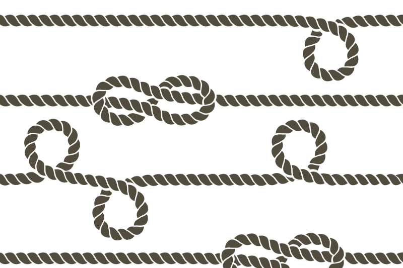 800x533 Navy Rope With Marine Knots Vector Seamless Pattern