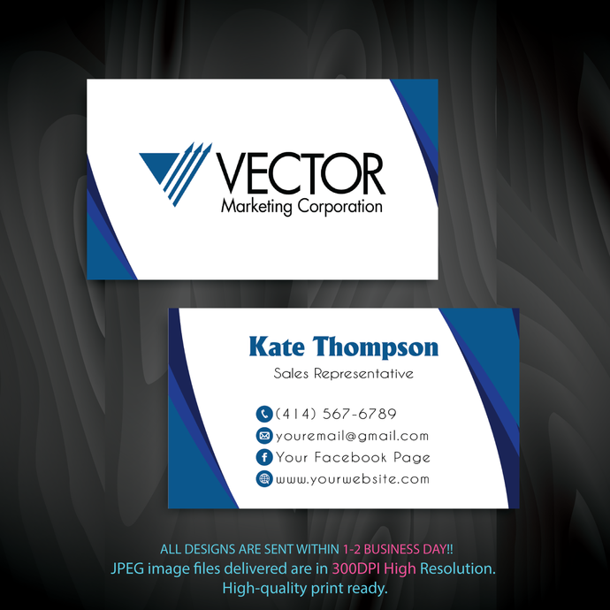 690x690 Vector Marketing Business Cards, Vector