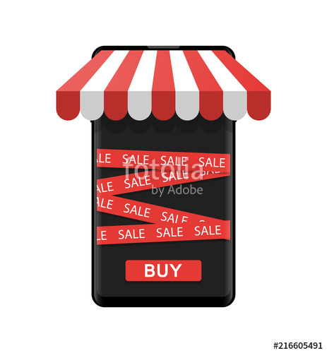 463x500 Shopping Online On Website Or Mobile Application Vector Concept