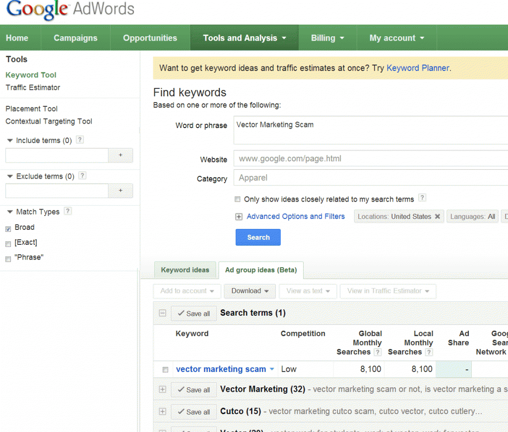 1024x870 Vector Marketing Scam Cutco Knives Review