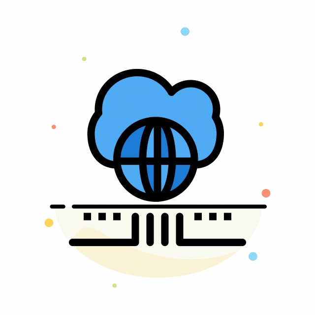 640x640 World Marketing Network Cloud Abstract Flat Color Icon Templa, App