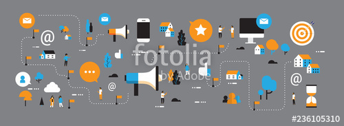 500x183 Marketing Map Chat Bubble Speech Online Mobile Computer Messenger