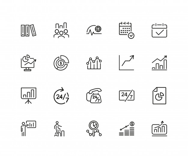626x518 Marketing Icons Set Of Twenty Line Icons Career, Growth, Open