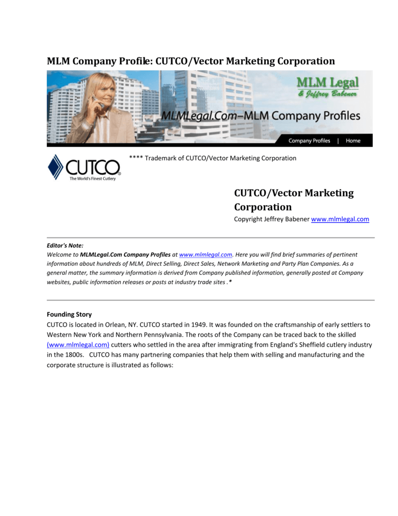 791x1024 Mlm Company Profile Cutcovector Marketing Corporation