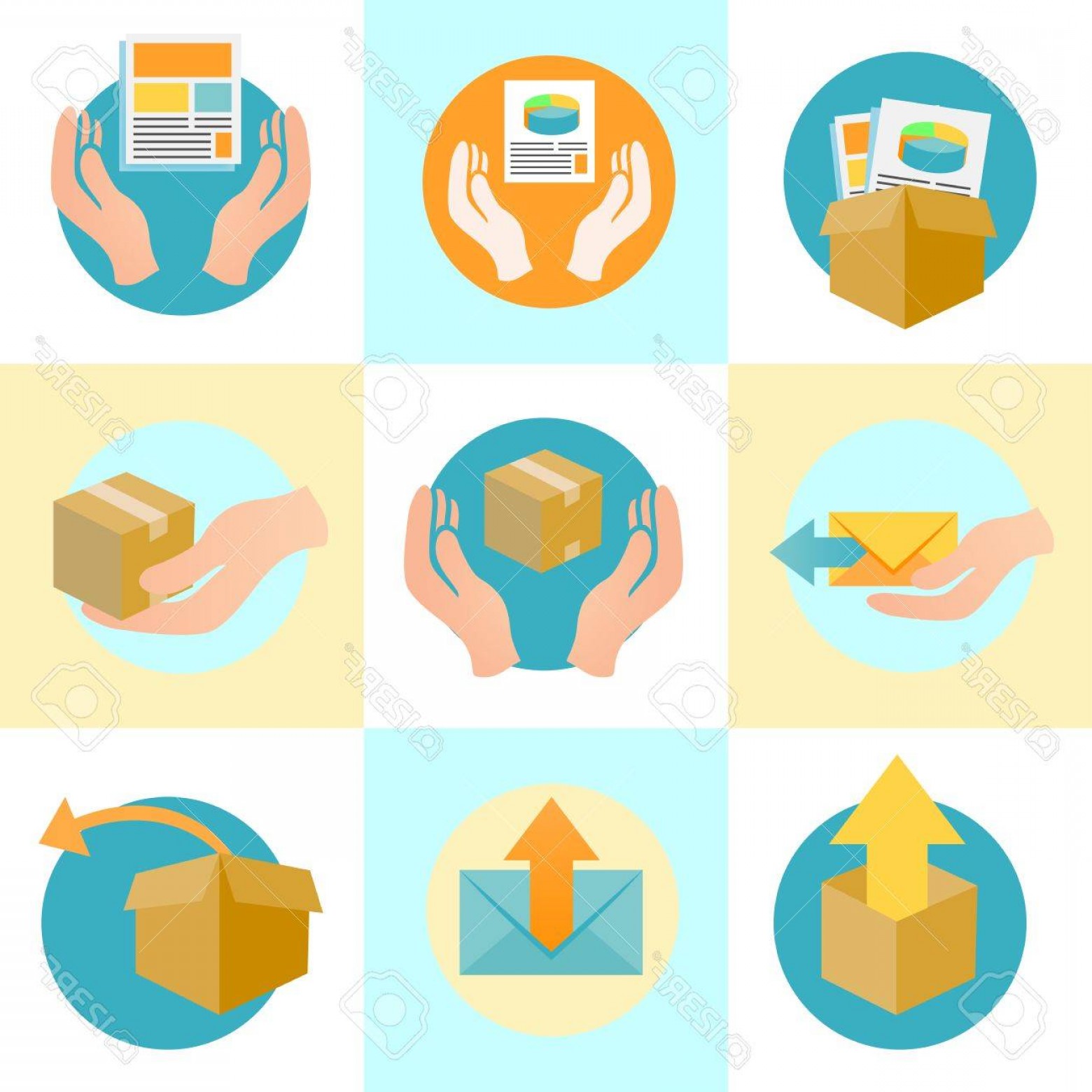 1560x1560 Photostock Vector Marketing Company Digital Products Icons