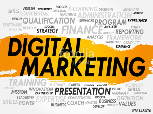 500x375 Word Cloud Of Digital Marketing Related Items Stock Image