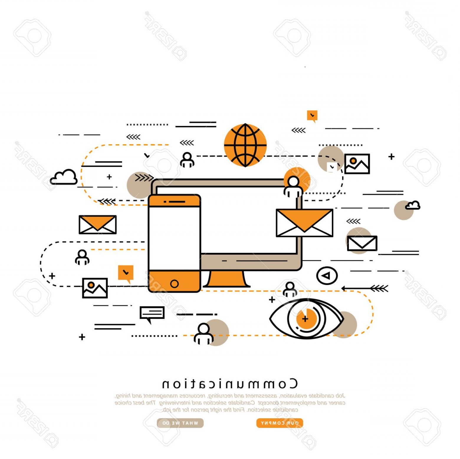 1560x1557 Photostock Vector Flat Line Business Vector Illustration Design