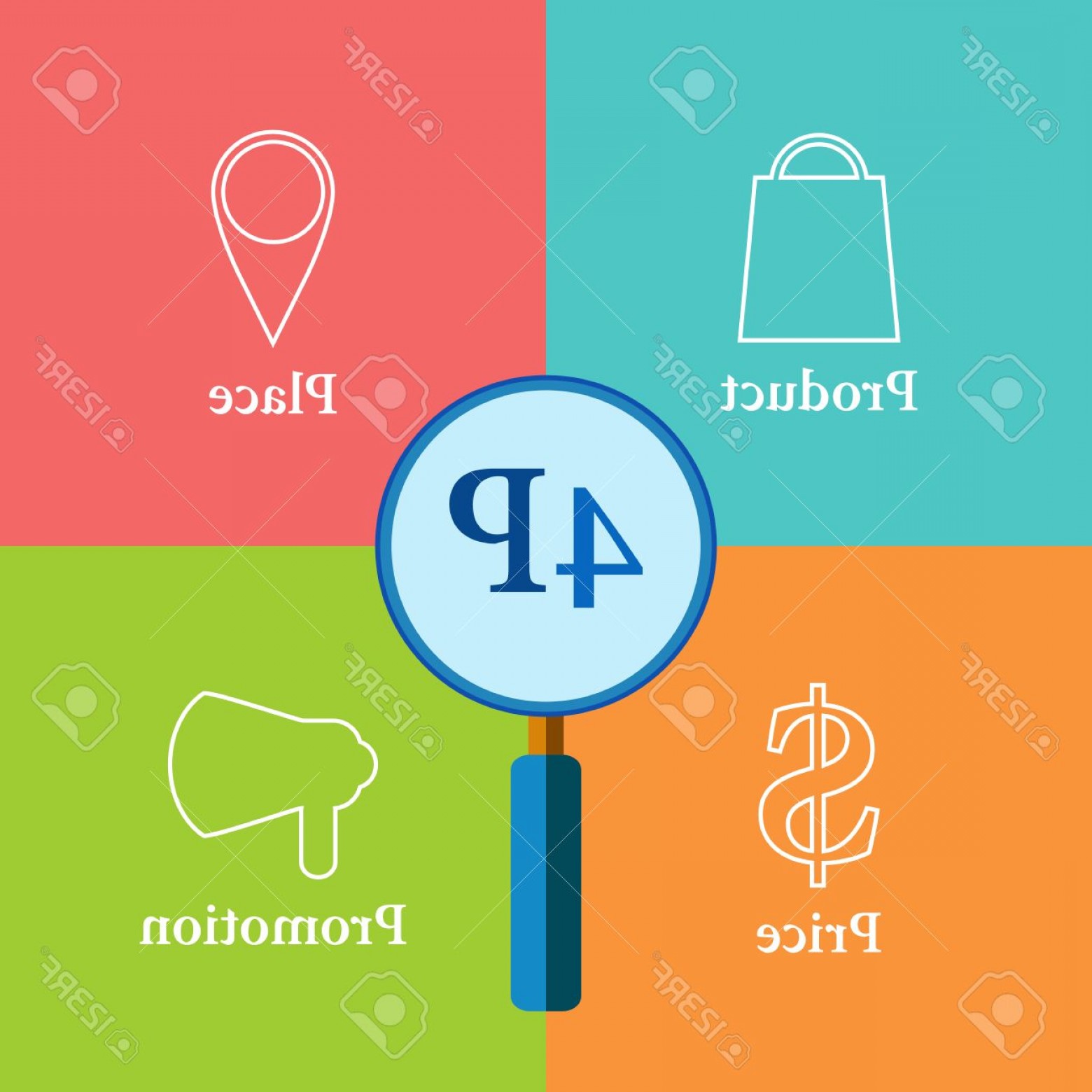 1560x1560 Photostock Vector P Marketing With Product Place Price