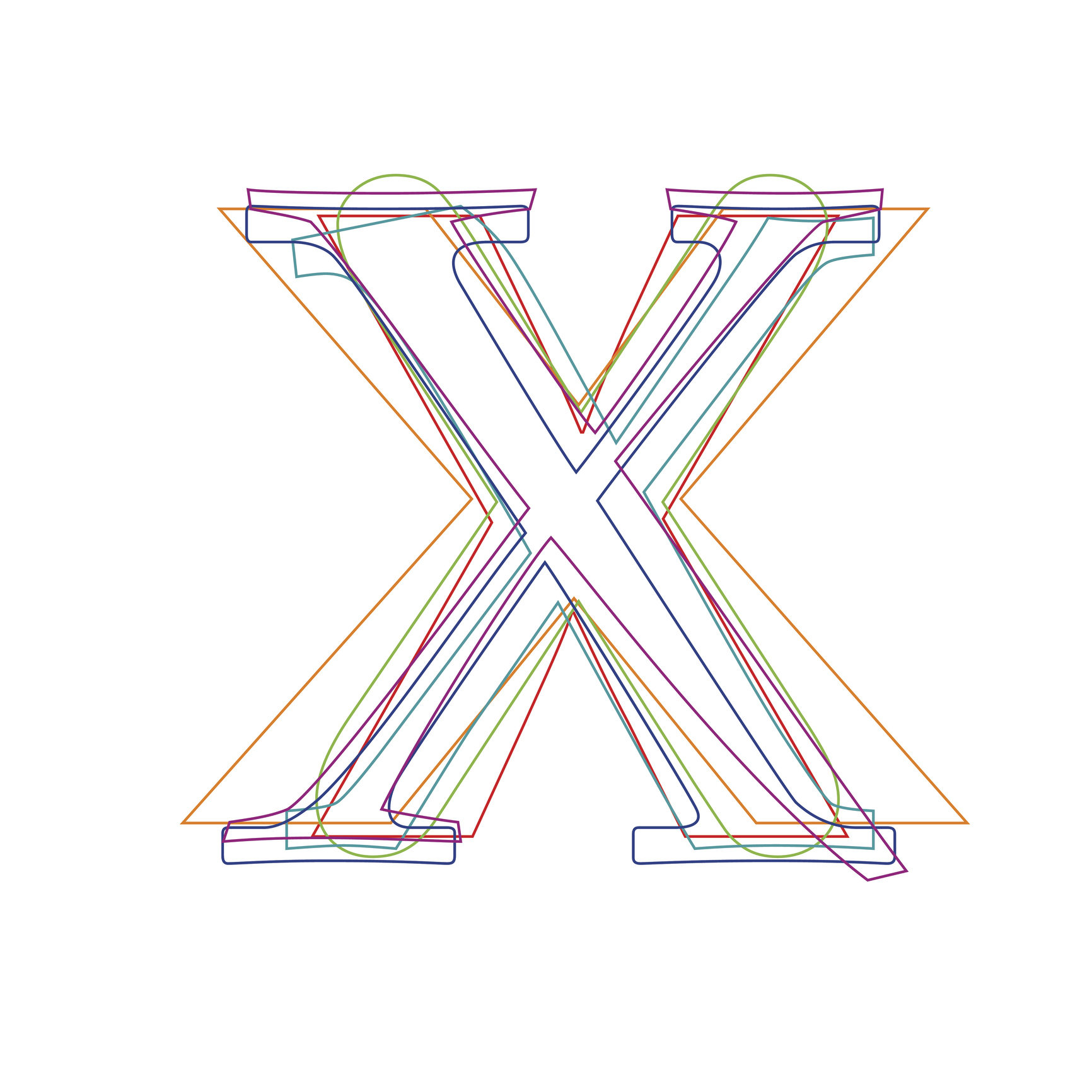 Vector Sign Linear Letter X 1732x1732 Vector Sign Linear Letter X