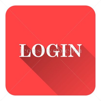 416x416 Login Flat Icon With Long Shadow Vector