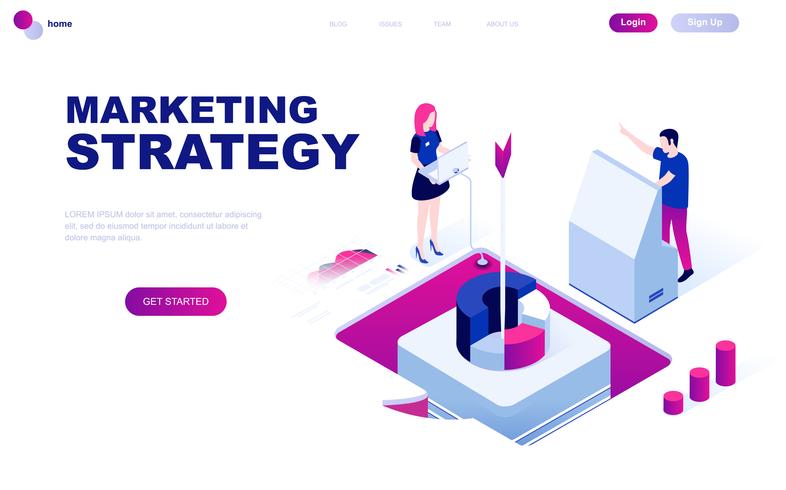786x490 Modern Flat Design Isometric Concept Of Marketing Strategy Vector