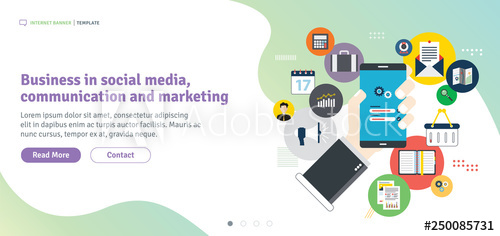 500x236 Business In Social Media, Communication And Marketing Mobile