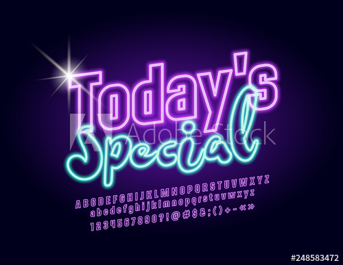 Vector Marketing Glowing Label Today's Special With Stylish Font 500x387 Vector Marketing Glowing Label Today's Special With Stylish Font