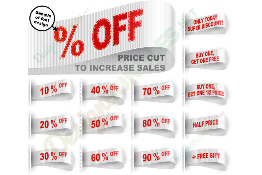 900x600 Vector Marketing Tag Clothes Label Sticker Sewn Price Cut Set White