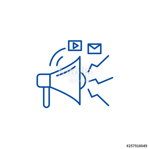 500x500 Marketing Promotions Line Concept Icon Marketing Promotions Flat