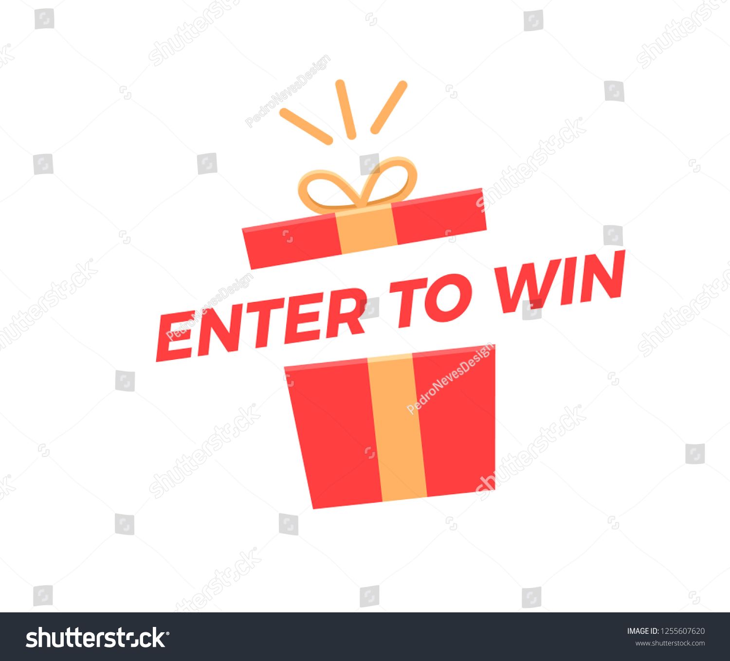 1500x1359 Enter To Win Illustration With Gift Box Opening With Prizes