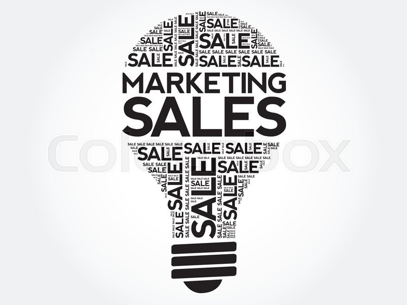 800x600 Marketing Sales Bulb Word Cloud, Stock Vector Colourbox