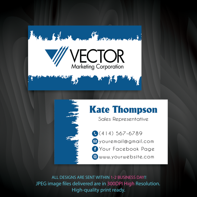 690x690 Personalized Vector Marketing Business Cards, Vector Marketing