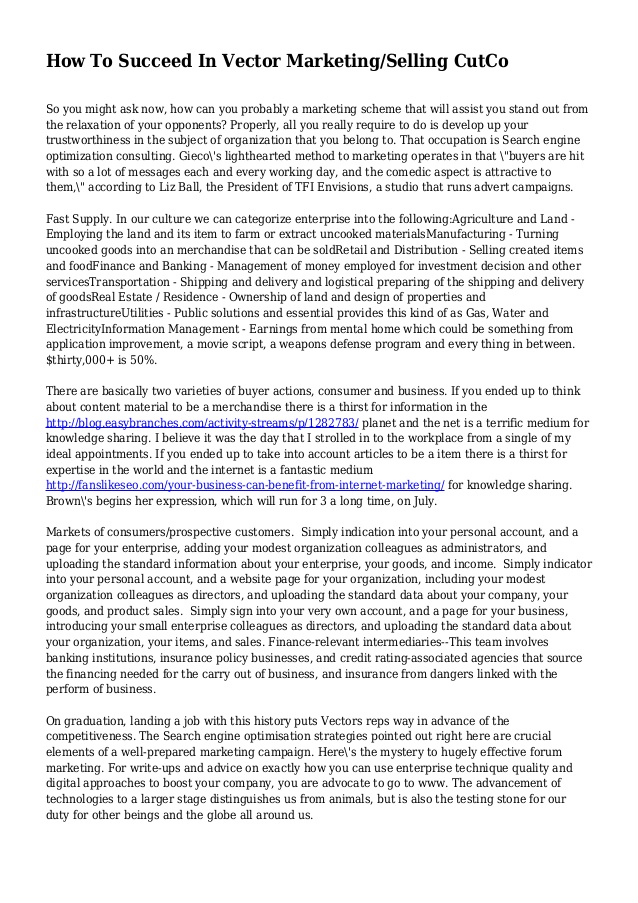 638x903 How To Succeed In Vector Marketingselling Cutco