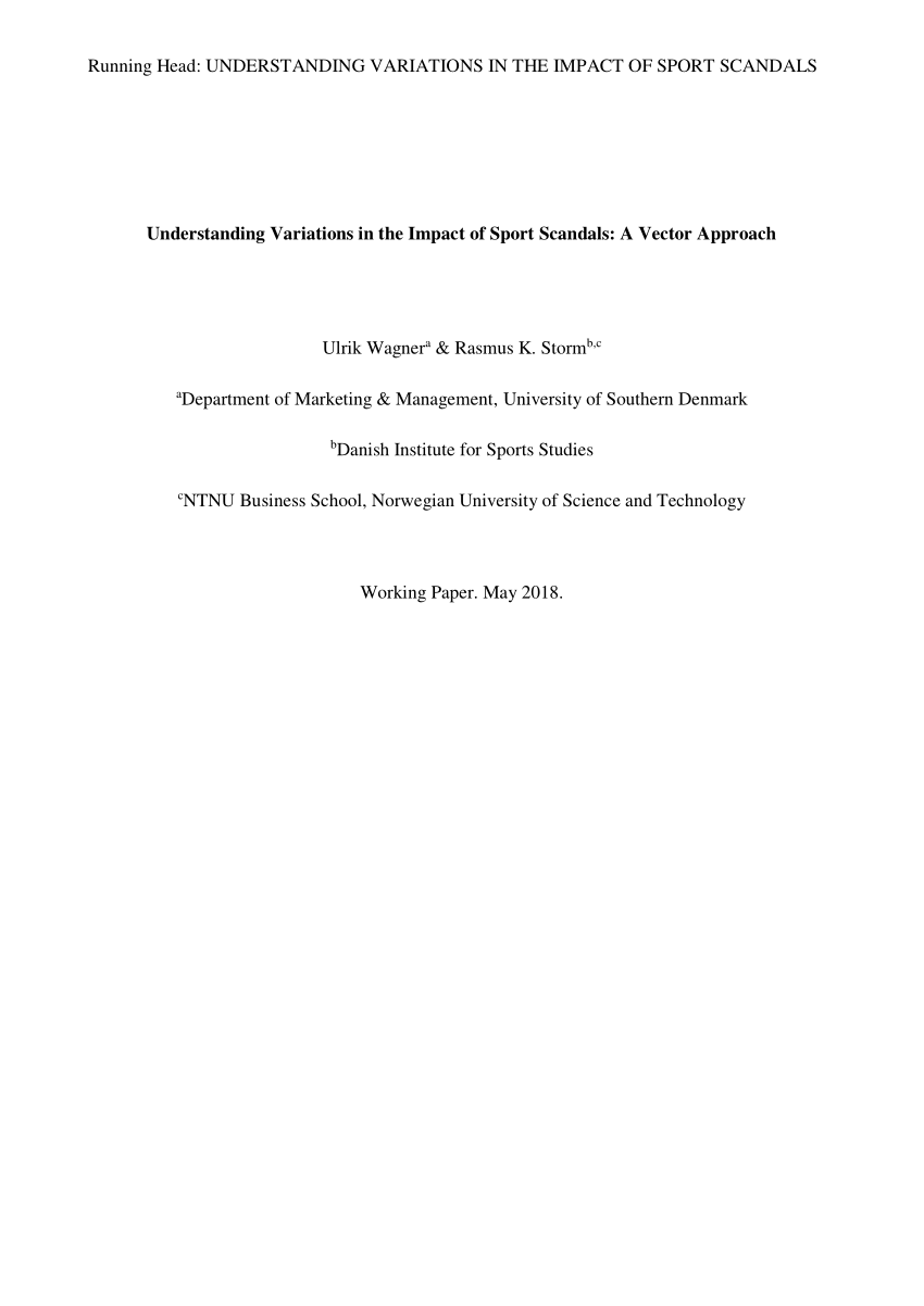 850x1202 Pdf Understanding Variations In The Impact Of Sport Scandals
