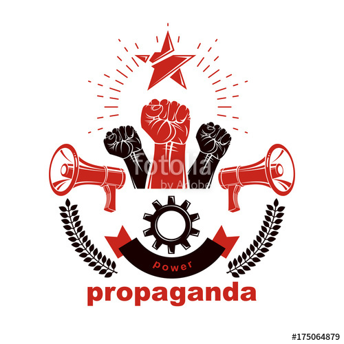 500x500 Vector Leaflet Created Using Clenched Fists Raised Up, Megaphones