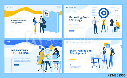 500x308 Set Of Flat Design Web