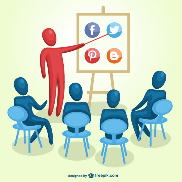 626x626 Social Media Marketing Training Vector Vector Free Download