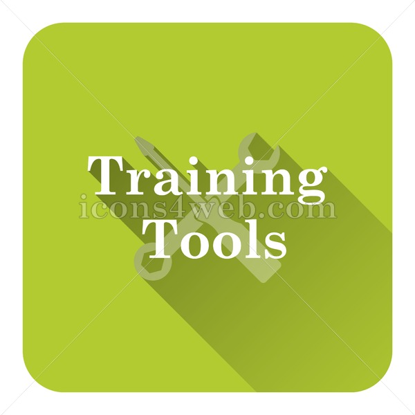 600x600 Training Tools Flat Icon With Long Shadow Vector
