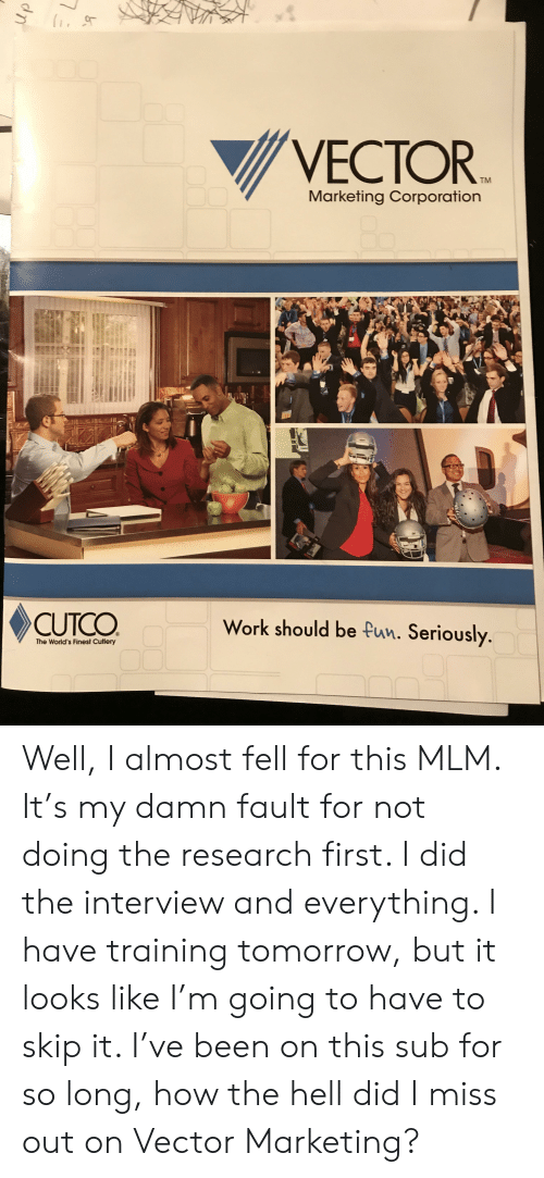 500x1083 Vector Tm Marketing Corporation Cutco Work Should Be Fun Seriously