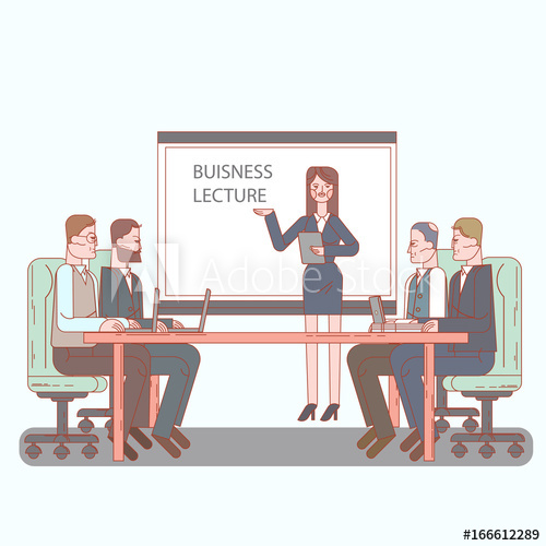 500x500 Business Seminar Speaker Doing Presentation And Professional