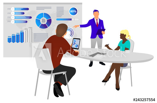 500x330 People Work In A Team And Interact With Graphs Business, Workflow