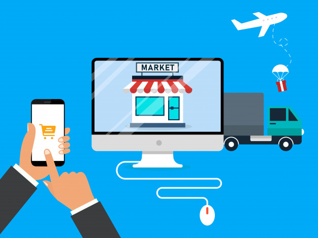 626x469 Illustration Of People Buying In The Marketplace Vector Premium