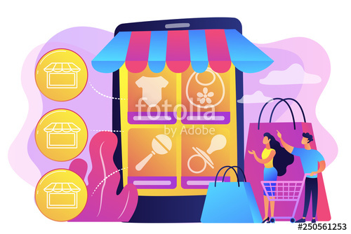 500x334 Niche Service Marketplace Concept Vector Illustration Stock