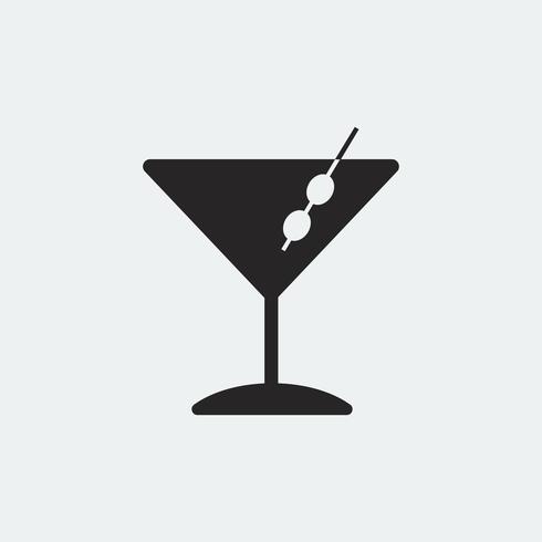 490x490 Martini Cocktails Glass Icon Illustration