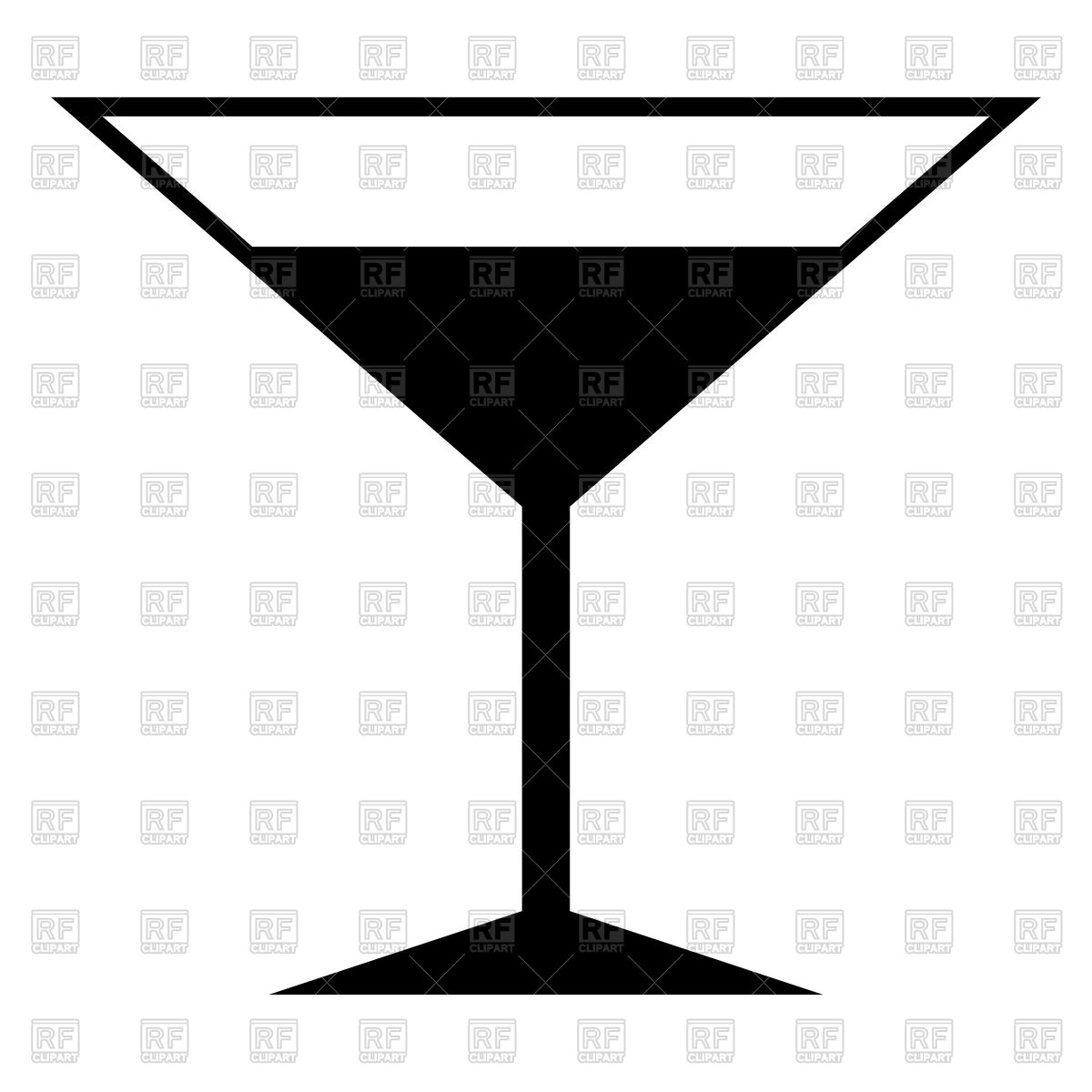 1200x1200 Martini Glass Silhouette Vector Image Of Objects