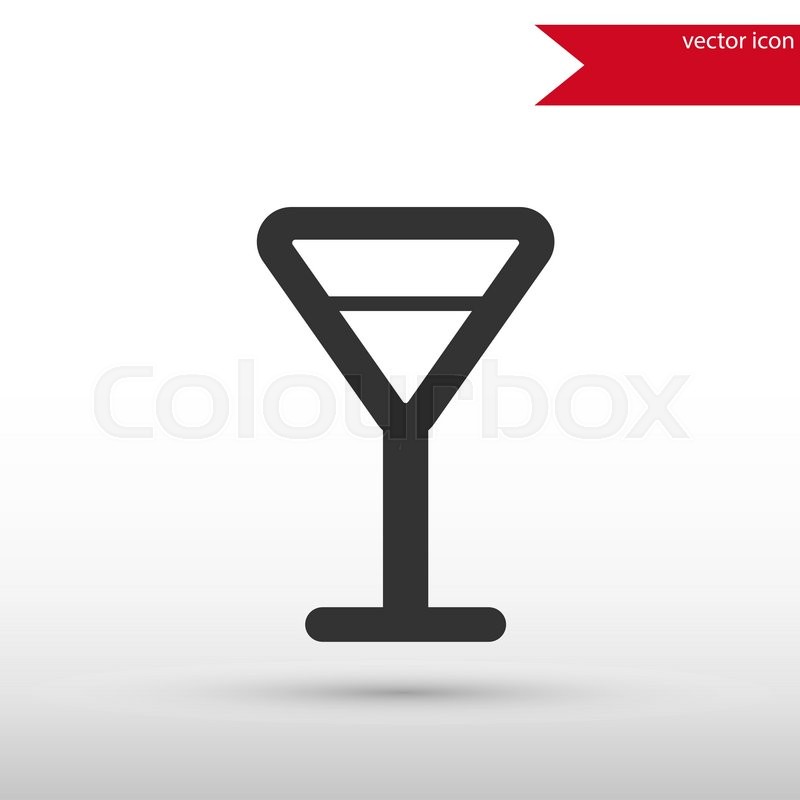 800x800 Martini Glass Black Icon Vector And Stock Vector Colourbox