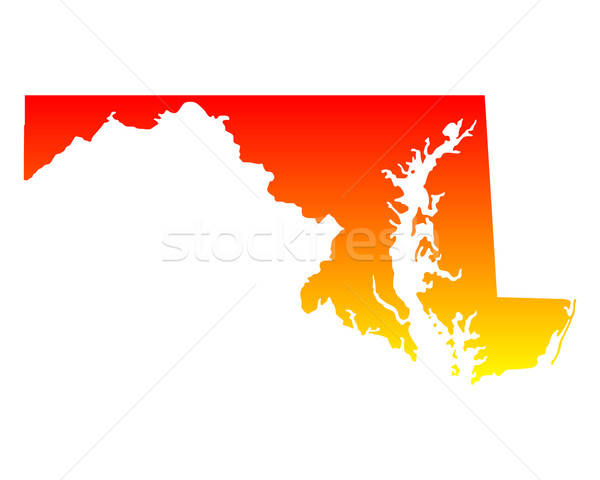 600x480 Map Of Maryland Vector Illustration Robert Biedermann