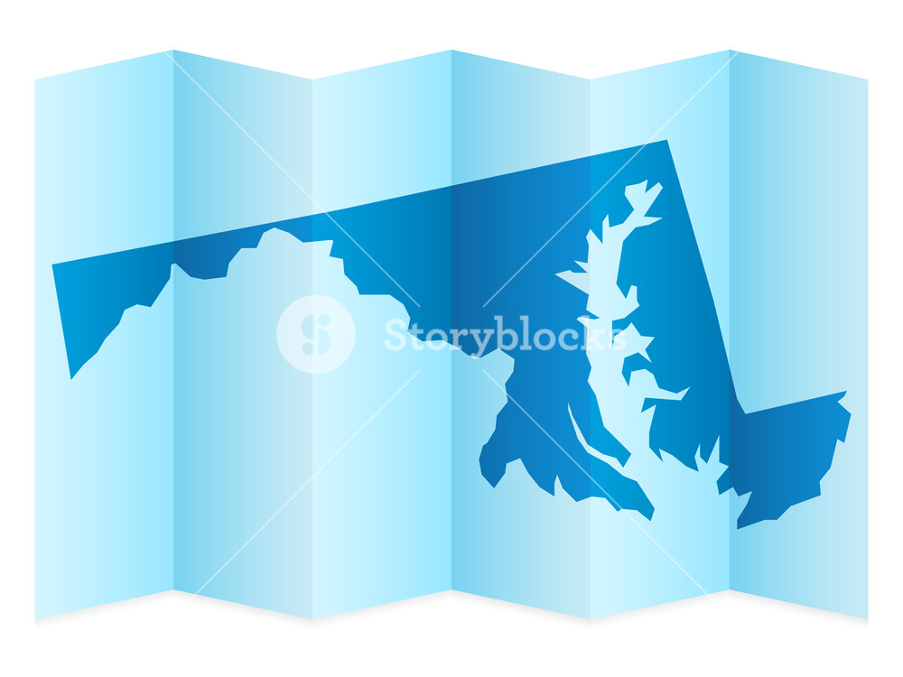 1000x750 Maryland Map On A White Background Vector Illustration Royalty