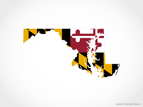 460x345 Vector Map Of Maryland