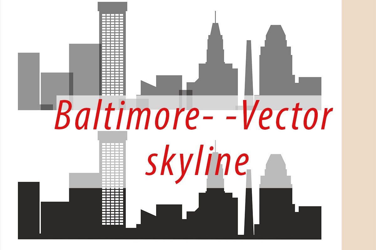 1200x800 Baltimore Vector, Maryland Skyline Usa City, Png, Dwg