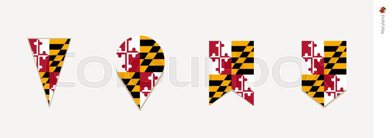 800x283 Maryland Flag In Vertical Design, Stock Vector Colourbox